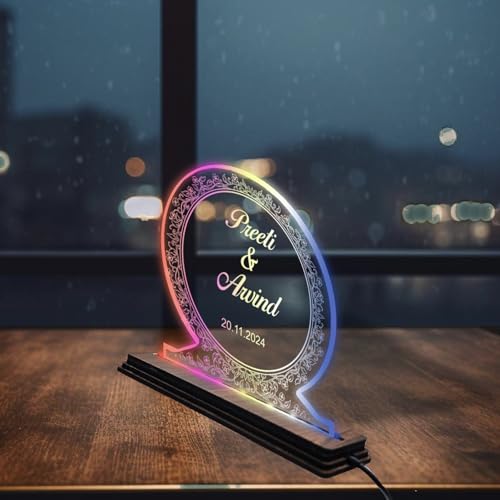 Image of Brown Cloud Personalized Acrylic LED Night Lamp Customized Gift for Men Women Husband Wife Girlfriend Boyfriend Birthday Marriage Anniversary Festivals Decoration(LED RBW NL AO 001)(D11)