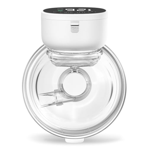 ANWIKE Electric Breast Pump Ultra-Light 230g - Wearable Breast Pump Hands Free for Travel & Home, 4 Modes 9 Levels, 135° Flange, Quiet 40dB, BPA-Free, Easy to Clean & Gift for New Moms, Black