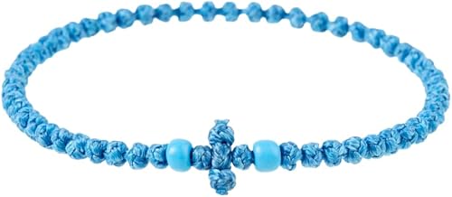 TengRiah Orthodox Blessing Cross Bracelet Adjustable Orthodox Prayer Rope for Wo