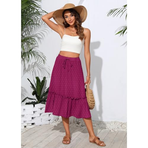 Image of Witsmile High Waist Tiered Skirts for Women Flowy Skirts for Women Long Length with Pockets 2026 Fashion Trendy