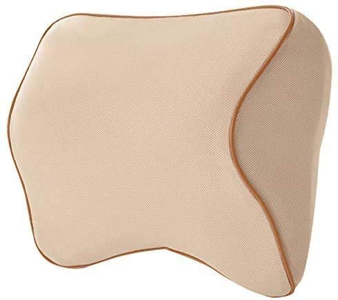 Image of obliq Memory Foam Car Headrest Cushion, Neck Rest Seat Pillow for Pain Relief, Ergonomic Cervical Support for All Cars (Beige)