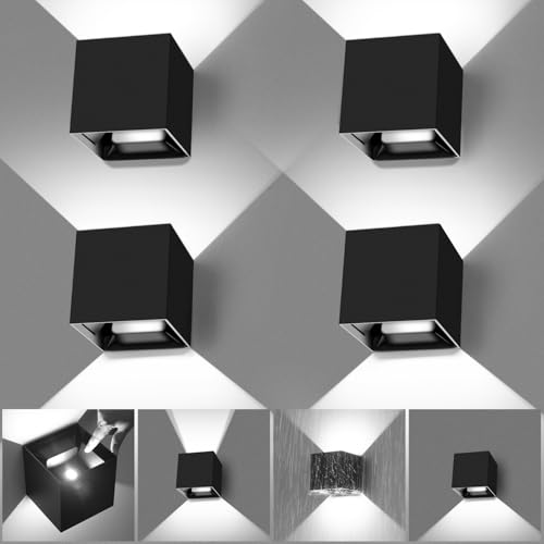 20W Outdoor LED Wall Light, 6500K Up and Down Lighting 4 Pac