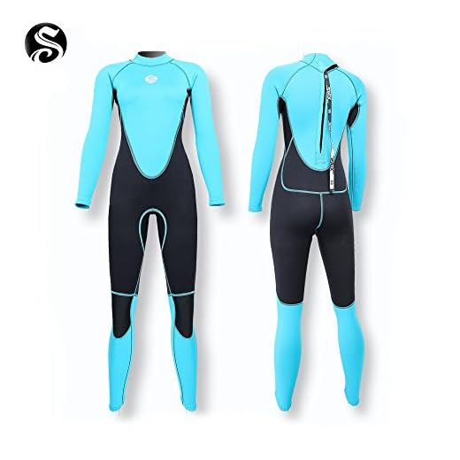 PAWHITS 3mm Neoprenanzug Damen Full Wetsuit Damen für Tauchen Schnorcheln Surfen und alle Wassersportarten - S