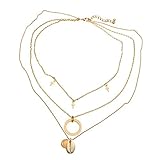 disc crosser  N-K Multi-Layer Cross Disc Shell Anhänger Choker Halskette Frauen Chain Party Schmuck - Golden Fine Craftsmanship Wunderschön.