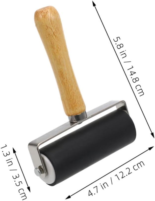 Housoutil 4pcs DIY Stamp Rollers for Crafting Speedball Ink Painting Printing Screen Printer