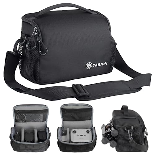 TARION カメラバッグ ショルダー 5L 軽量0.35kg 一眼レフカメラケース パッド付きショルダーストラップ 三脚架を携帯可能 レインカバー付き アウトドア撮影用バッグ