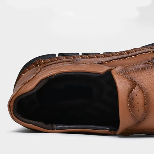 Men's Genuine Leather Oxford Shoes, Anti-Slip Rubber Sole Business Slip-On, Breathable for Work, Dating, Outdoor4
