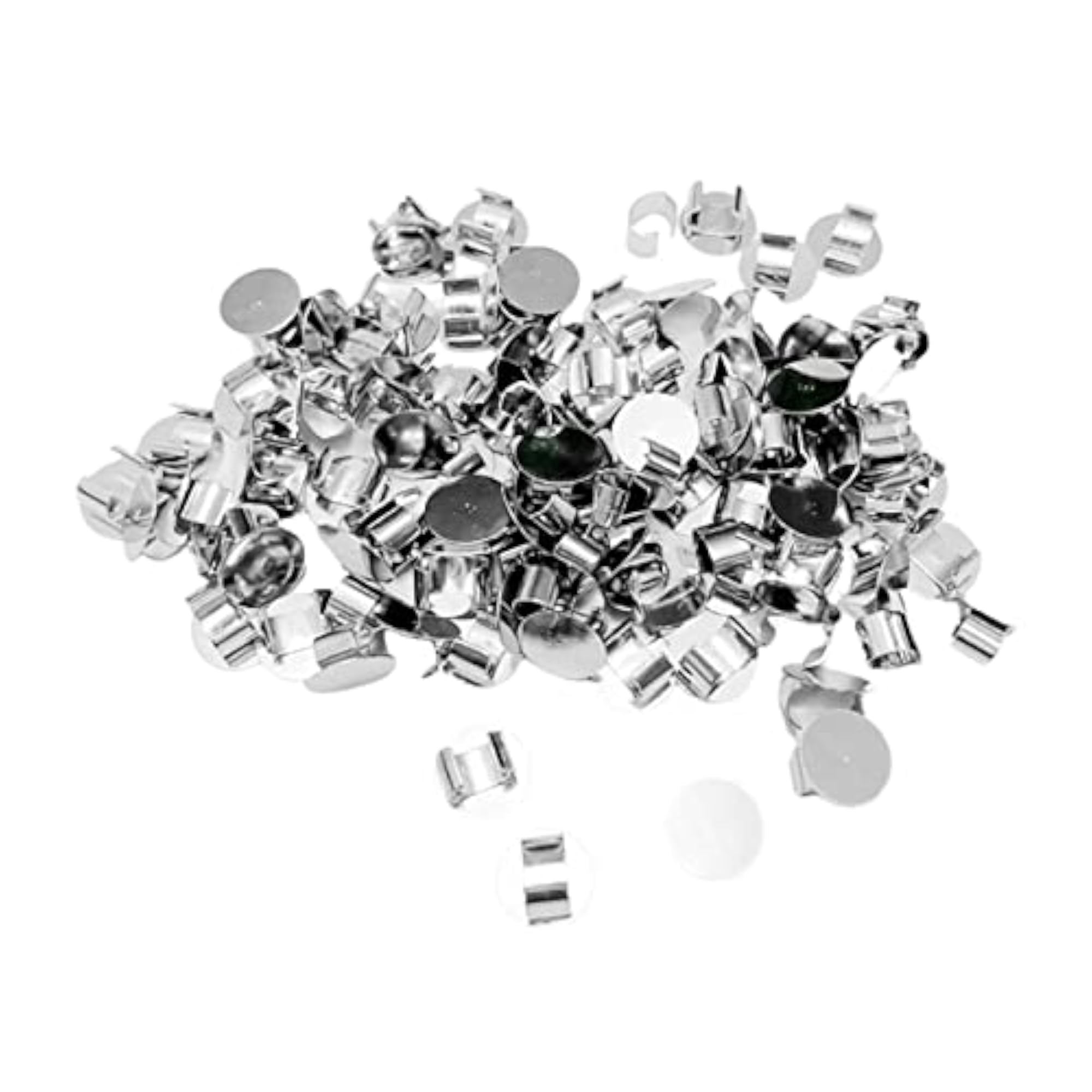 3x100 Pieces Silver Hair Clip Base for DIY Projects