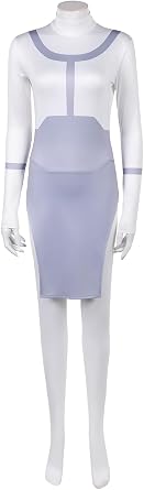 Invincible Cosplay Anissa Costume Adults Anissa White Jumpsuit One-piece Bodysuit Halloween Womens Outfits