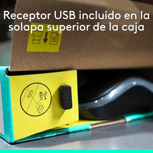 Logitech MK295 Silent Combinación de Teclado y Ratón Inalámbricos con SilentTouch, Seguimiento Óptico, Tecnología Inalámbrica sin Demoras, 90% Menos de Ruido, QWERTY Español, Negro