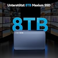 ACASIS M.2 NVMe SSD-Gehäuse, 40Gbps USB-C, Externes Gehäuse, Aluminium – Ansicht 6
