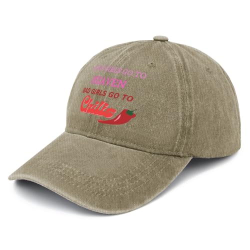 Good Girls Go to Heaven Bad Girls Go to Chilis Womens Hat Baseball Hats for Women Sport Hats Breathable Sun Hats2