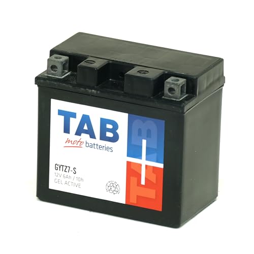 Tab Batería GEL GYTZ7S Moto 12V 6Ah 130A, VRLA Libre de Mantenimiento, 113x70x105mm