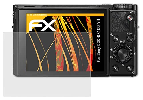 atFoliX Screen Protector compatible with Sony DSC-RX100 VII Screen Protection Film, anti-reflective and shock-absorbing FX Protector Film (3X)