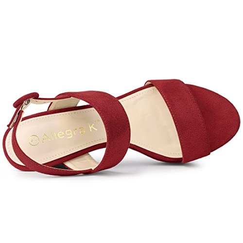 Image of Allegra K Women's Slingback Platform Heels Chunky High Heel Sandals