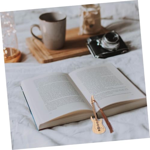 Marque-pages guitare créatifs OSALADI avec pompons pour la lecture