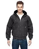 DRI Duck Cheyenne Men's Cotton Canvas Hooded Work Jacket, 5020, 2XLarge-Tall, Charcoal