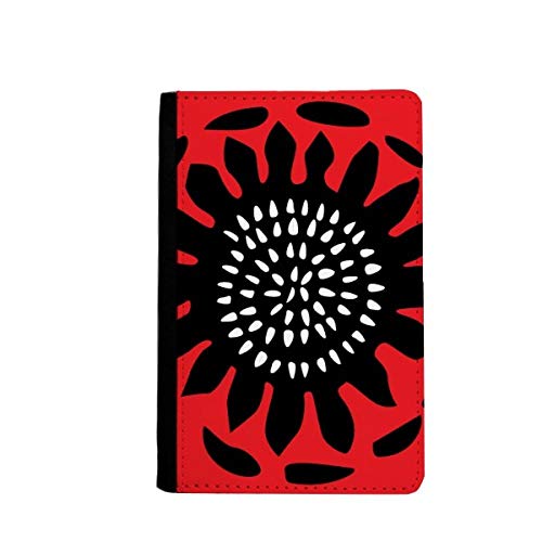 Porte-passeport motif tournesol étui de protection voyage en simili cuir jaune