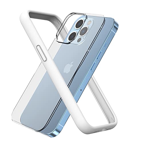 Coque iPhone 13 Pro Max silicone souple et PC rigide antichoc blanc