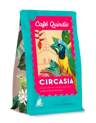 Image of Cafe Quindio Medium Roast 100% Colombian Excelso Whole Bean Arabica Coffee - Circasia Municipal Harvest - 8.8 Ounce (Pack of 1)
