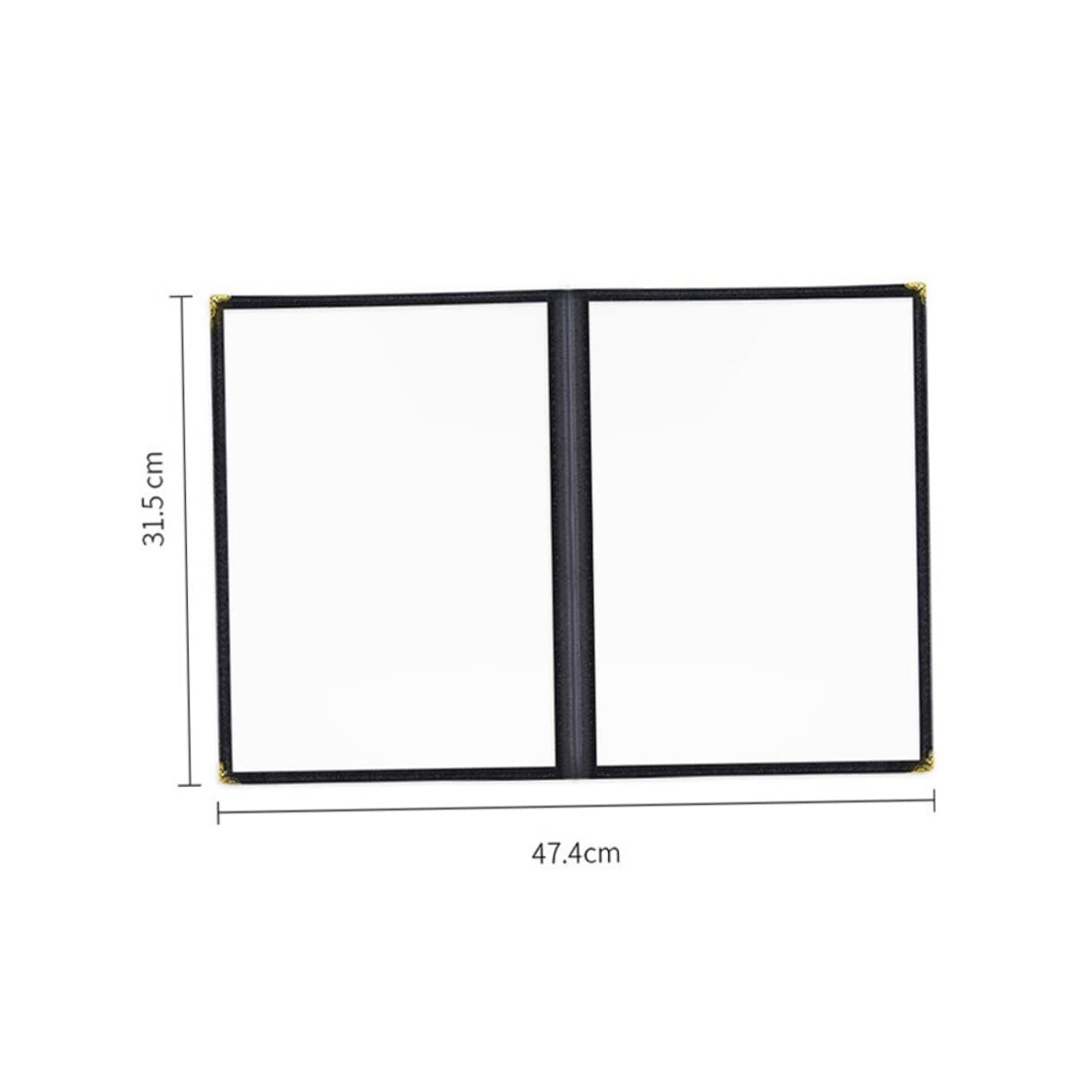 DECHOUS 2pcs Menu Cover Recipe Holder with Double Stitched Trims Transparent Design for Easy Viewing for Restaurants Events