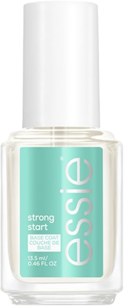 Nail Polish Nail Care Strong Start Ridge Filling, Quick Dry Smoothing Nail Polish Clear Base Coat, Vegan Formula, Strong Start (As Strong As It Gets), 13.5ml