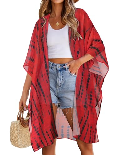 Image of Swimsuit Coverups for Women Sarong Beach Bikini Wrap Sheer Short Skirt Chiffon Scarf for Swimwear
