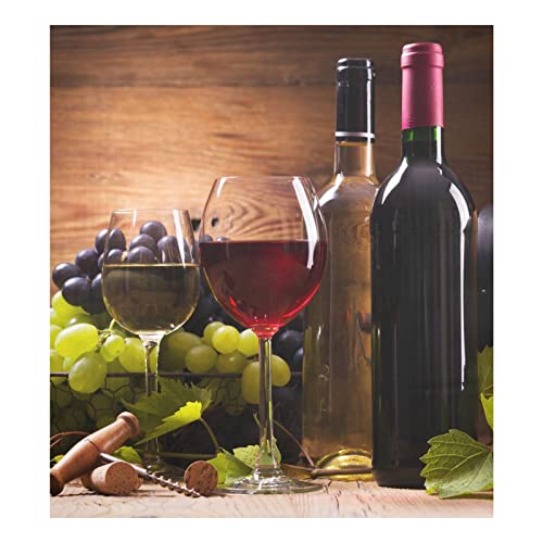 susiyo Magnetischer Aufkleber mit Gläsern von Rot- und Weißwein, für Geschirrspüler, Dekoration, magnetischer Aufkleber für Kühlschrank Cover