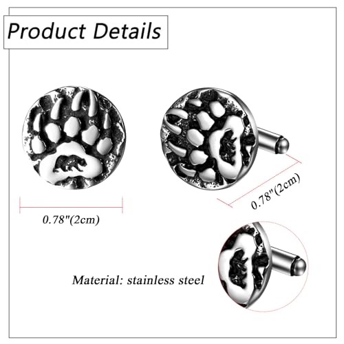 Mancuernillas Vikingas OIDEA para Hombre en Acero Inoxidable miniatura 3
