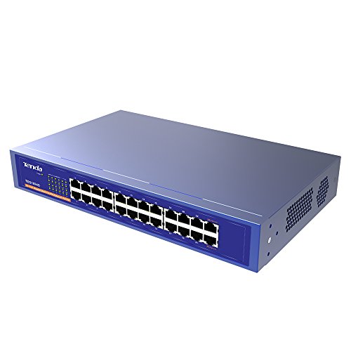Image of Tenda TEG1024G 24-Port Gigabit Unmanaged Switch 10 /100 /1000Mbps Ethernet Switch | Ethernet Splitter for Office /Home, Plug & Play, Desktop /Wall mount Network Hub, Metal Case, Shielded Ports, Fanless(TEG1024G)