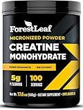 ForestLeaf Micronized Creatine Monohydrate Powder - Maximize Muscle Growth & Strength - Unflavored Creatine for Women and Men - 5G Per Serving - 100 Servings