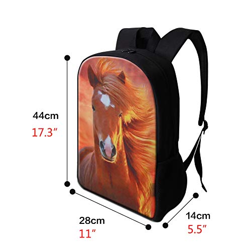 Give Me Bag Generic Fashion Adult Horse Backpack College Students Bookbags #TOP2