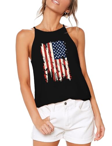 Image of LouKeith Womens Tank Tops Casual Flowy Printed Vest Shirts Sleeveless Cotton Soft Summer Tees Blouses