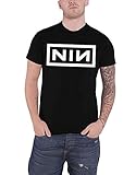 Nine Inch Nails T Shirt Classic Weiß NIN Band Logo Nue offiziell Herren Schwarz M