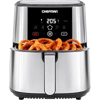 Chefman TurboFry Touch Heißluftfritteuse, XL 7.6-L Familiengröße, One-Touch Digitale Voreinstellungen, Pommes Frites, Hähnchen, Fleisch, Fisch, Spülmaschinenfest, Automatische Abschaltung, Edelstahl – Ansicht 1
