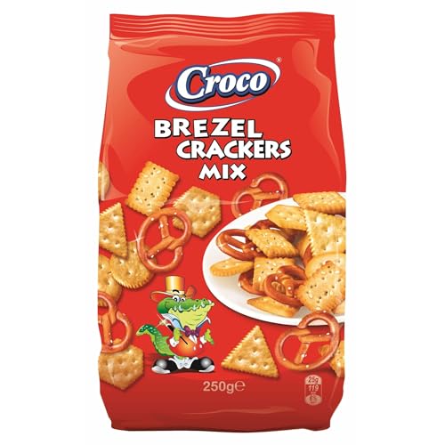 CROCO - MIX CRACKERS & BREZEL - 250g x Paquete de 12