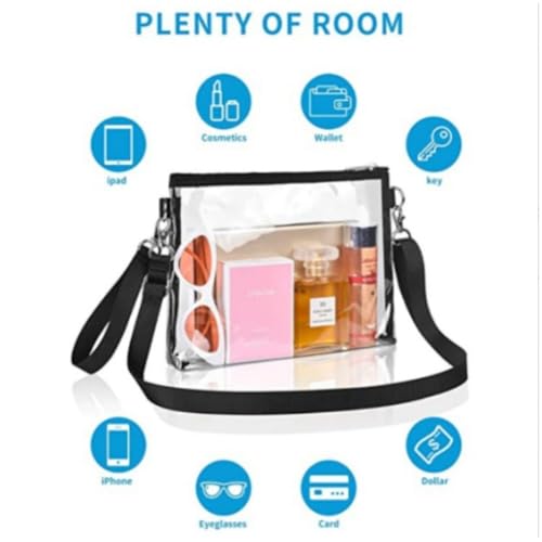 Clear Tote Bag Stadium Approved Clear Bag with Removable Straps for Work Sporting Events and Concert3