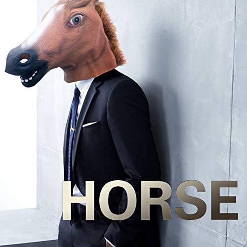 molezu Horse Mask, Funny Horse Head Mask, Creepy Horse Mask, Animal Mask Novelty Halloween Costumes, Brown Horse for Adult and Kids