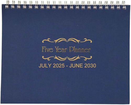 Ritadeshop 5 Year Calendar Planner (Blue, 11 * 8.5" July 2025-June 2030)