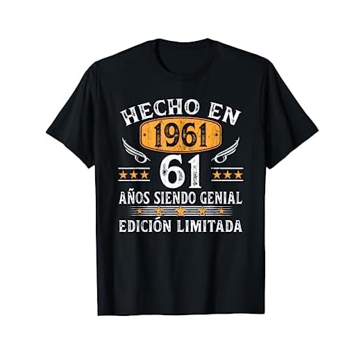 61 Años Cumpleaños Regalo Hombre Mujer Vintage Hecho En 1961 Camiseta