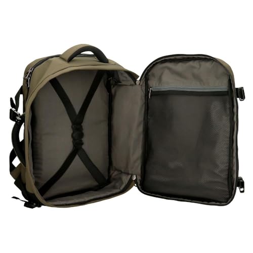 Pepe Jeans Jarvis - Valigia Da Cabina Verde, 25 X 40 X 17 Cm, In Finta Pelle E Poliestere, 17 L, 1 Kg, Bagaglio A Mano, By Joumma Bags, Verde, Valigia Cabina - 6