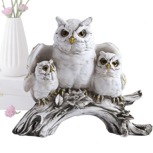 Figurine de hibou en résine l'accessoire mignon à offrir pour bureau