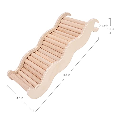 Niteangel Hamster Climbing Toy Wooden Ladder Bridge for Hamsters Gerbils Mice and Small Animals (Medium - 8.26'' L) by Niteangel - Image 7