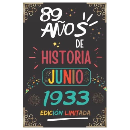 CUADERNO, 89 AÑOS DE HISTORIA JUNIO 1933 EDICIÓN LIMITADA: Regalo de 89 cumpleaños para mujeres y hombres, ideas de 89 cumpleaños... un cumpleaños... ... regalo de 89 cumpleaños para él/ella.