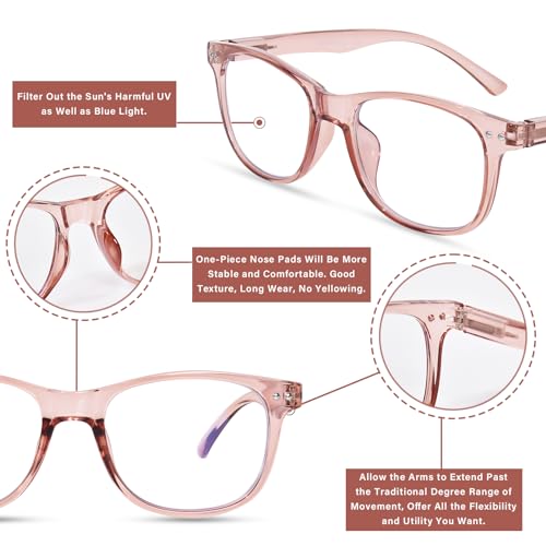 Fonhcoo Progressive Multifocal Reading Glasses For Women Men, Anti Blue Light Computer Readers With Spring Hinges  thumb #3