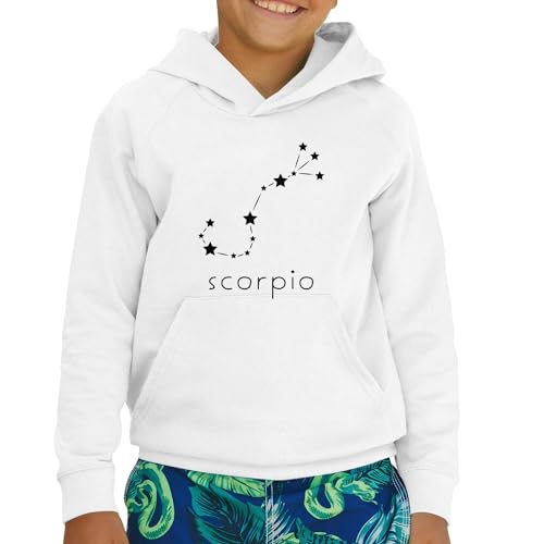 Sweat à capuche enfant Scorpio vêtement astrologie constellation