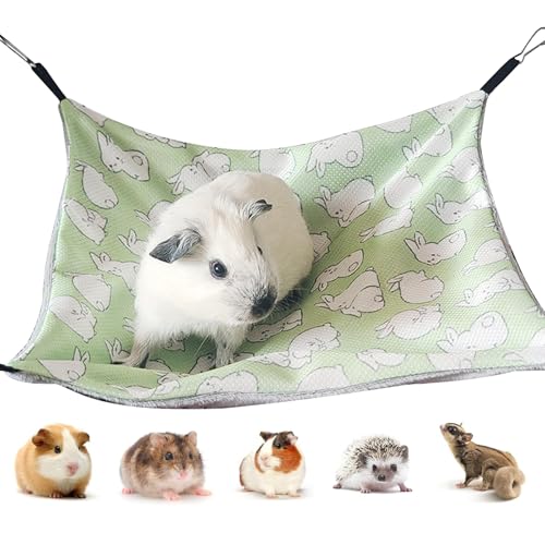 Wekuw Maison Cochon d'Inde, 34x34cm Coussin de Refroidissement pour Lapin Couche Chinchilla Furet Hamac pour Cage de Petit Animal de Compagnie, pour Chinchilla,...