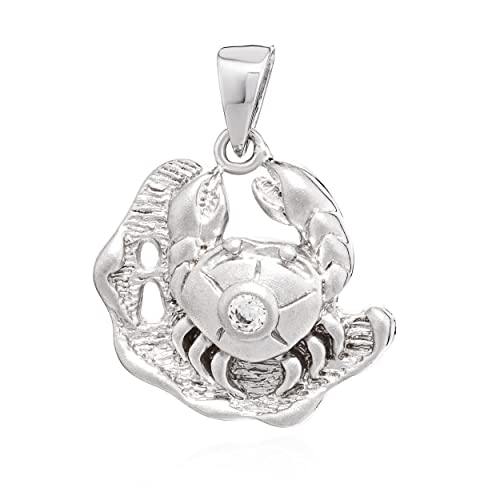 Pendentif Cancer argent 925 mat NKlaus, le bijou astro qui ne ternit pas