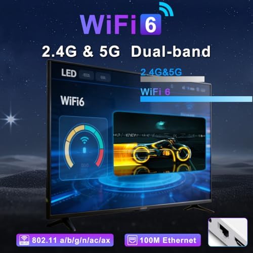 Android 14.0 TV Box LEFFOT H618 Plus 4K UHD TV Streaming Device, 4GB RAM + 32GB ROM, Smart TV Box with Voice Control, 2.4G & 5G WiFi 6, BT 5.4, HDR10, Allwinner H618 Quad Core A53 - 3