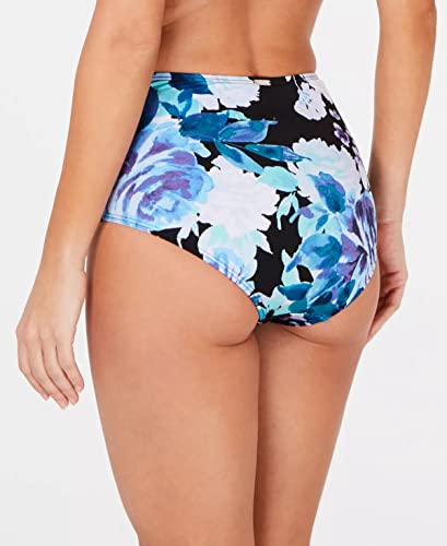 Calvin Klein Women’s Martha’s Vineyard Printed High-Waist Bikini Swim Bottom Black X-Large #TOP3